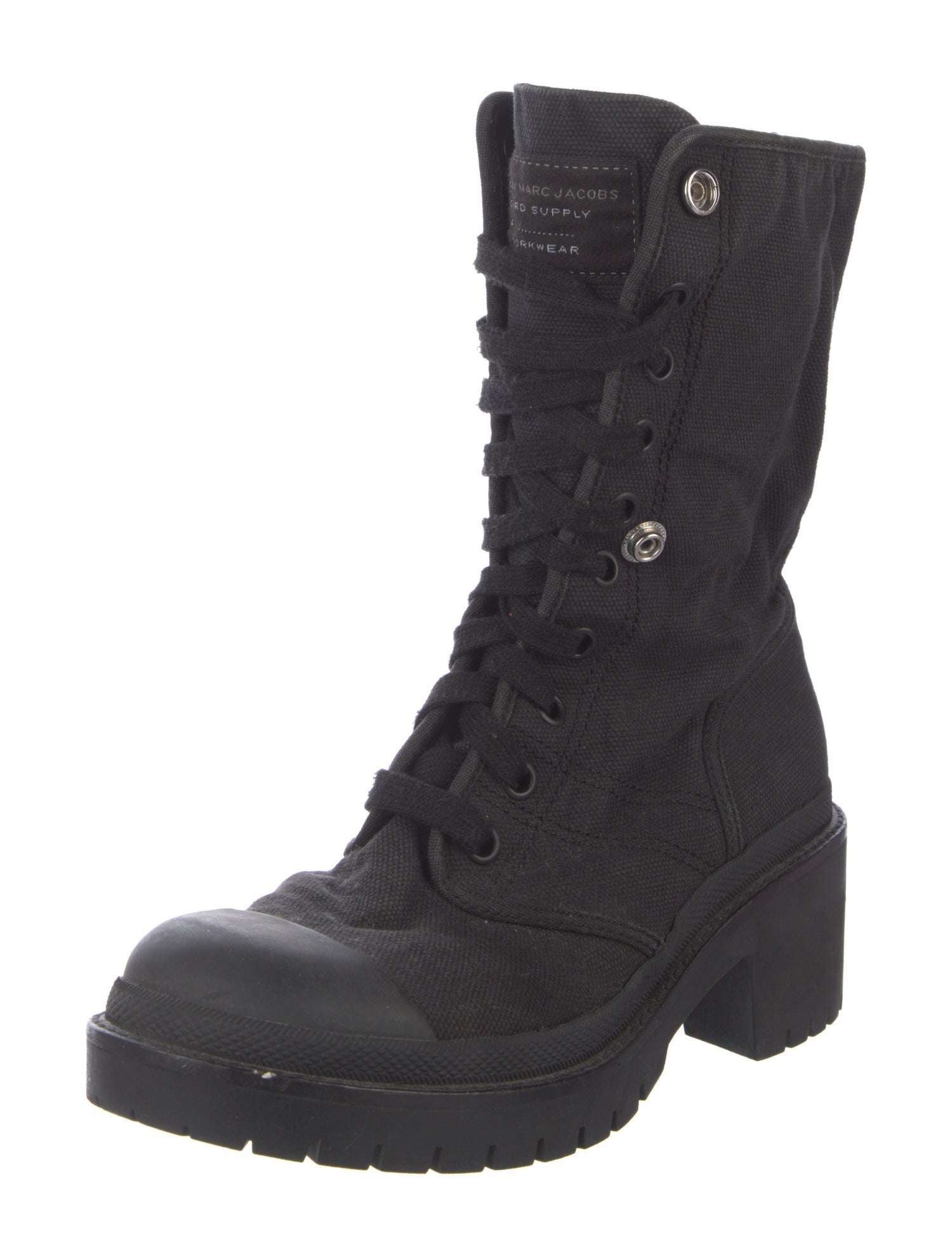 Marc by Marc Jacobs Canvas Combat Boots